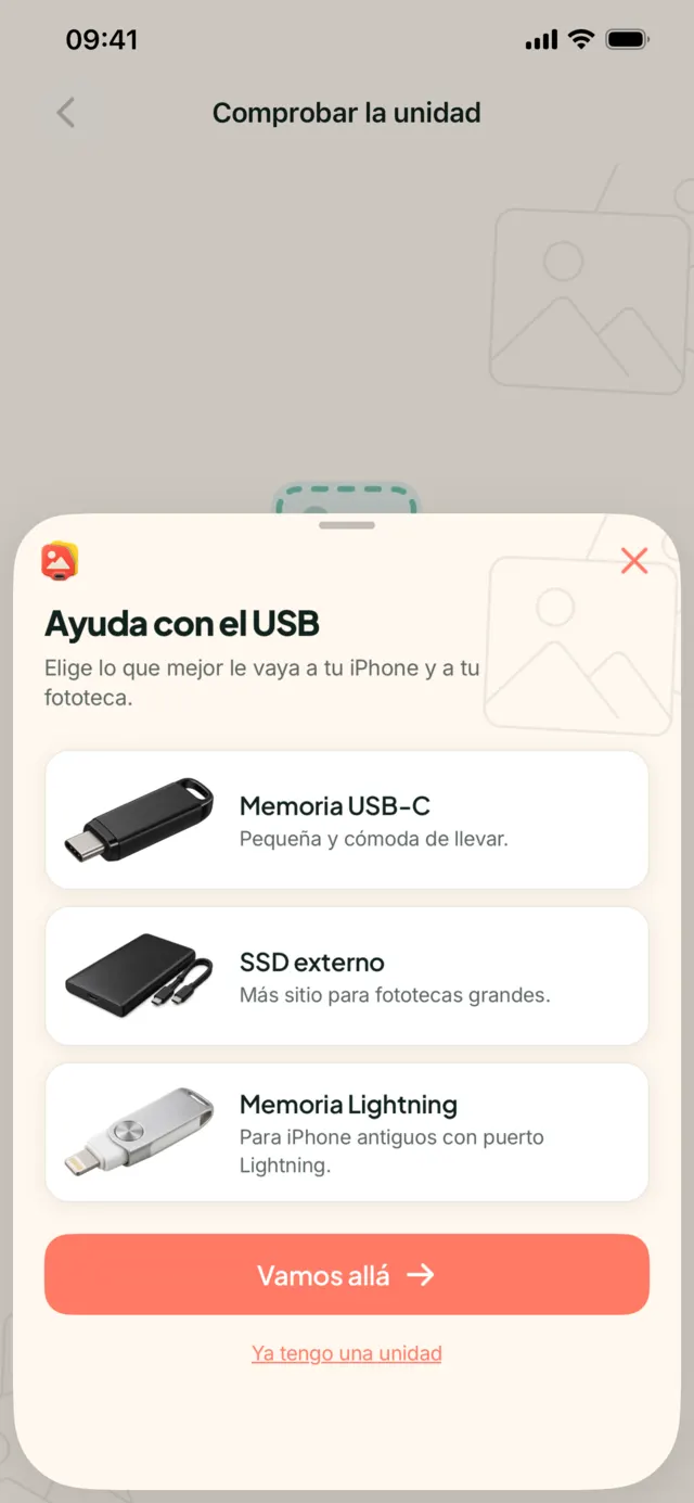 Ayuda con el USB en My Photo Copy: qué unidad va con tu iPhone